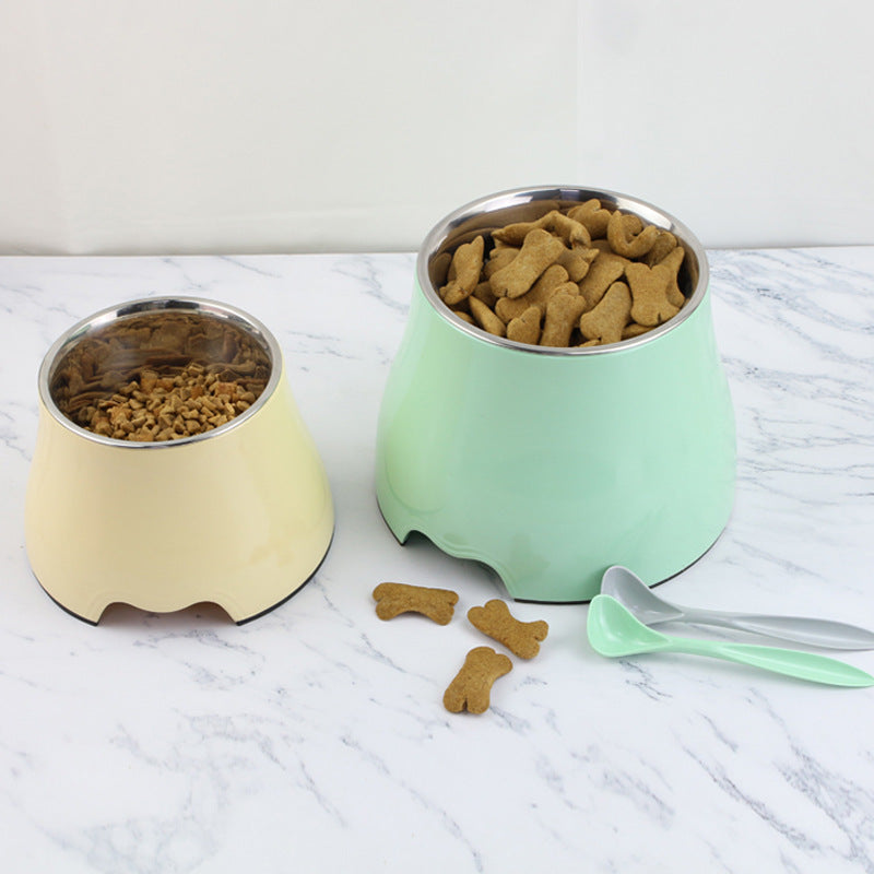 Pet Feeding Bowl with Anti-Slip Design and Neck Guard