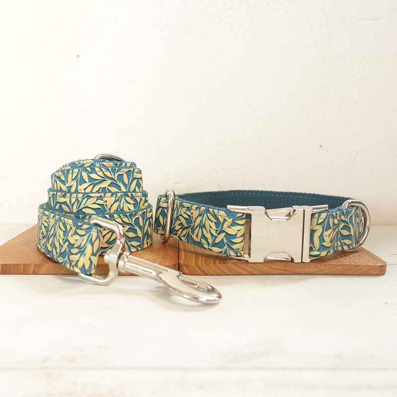 Thick Soft Pet Collar Set with Rings for Supplies
