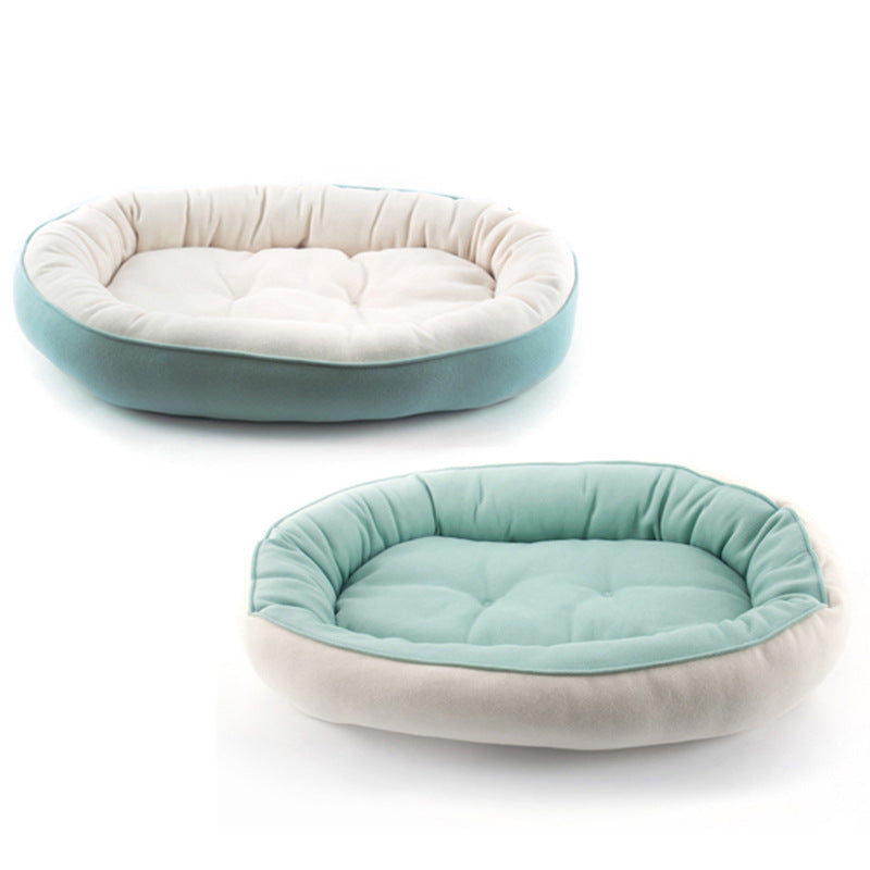 Premium Thick Plush Round Dog Bed for Fall/Winter