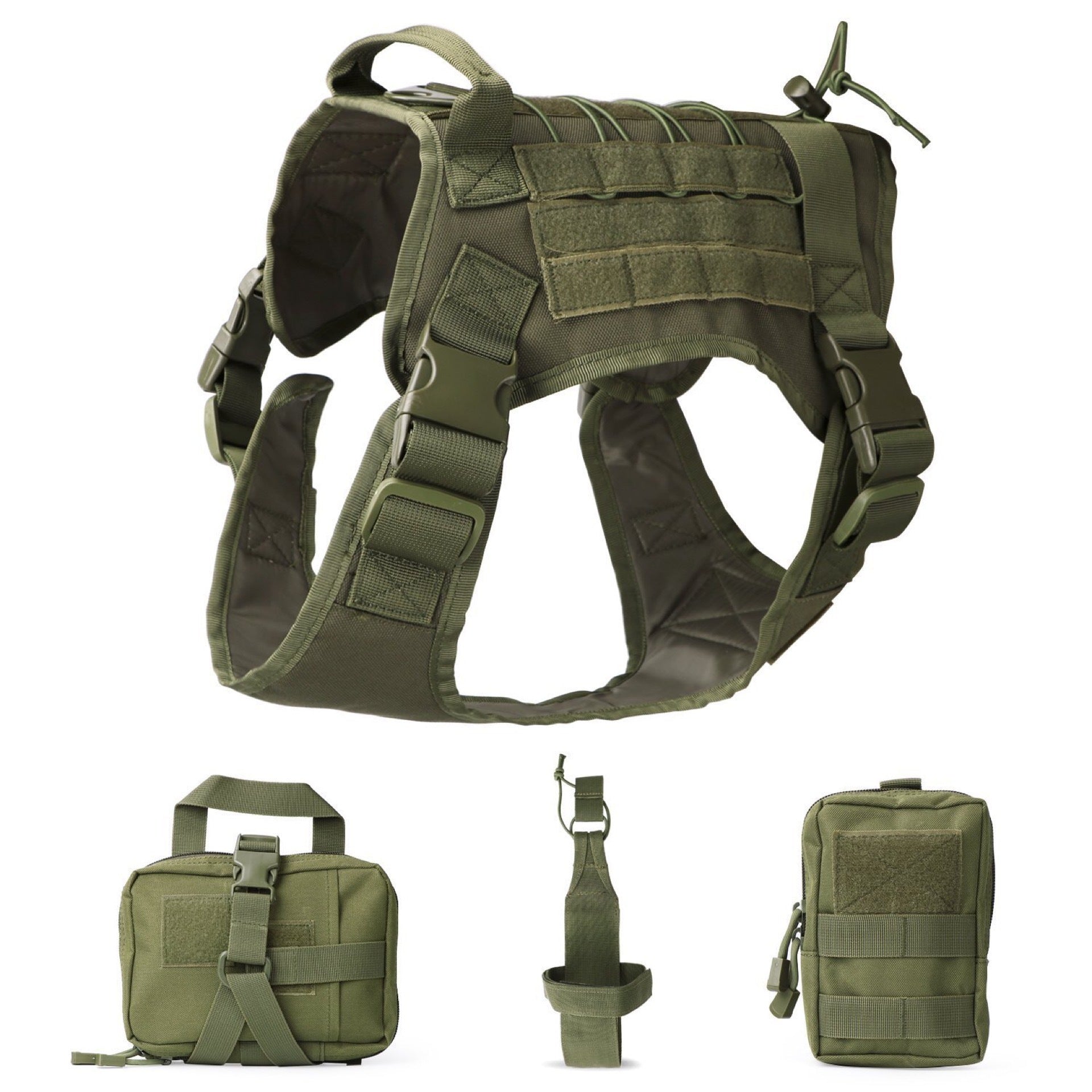 Tactical Dog Vest with Rope Rescue Accessory Kit