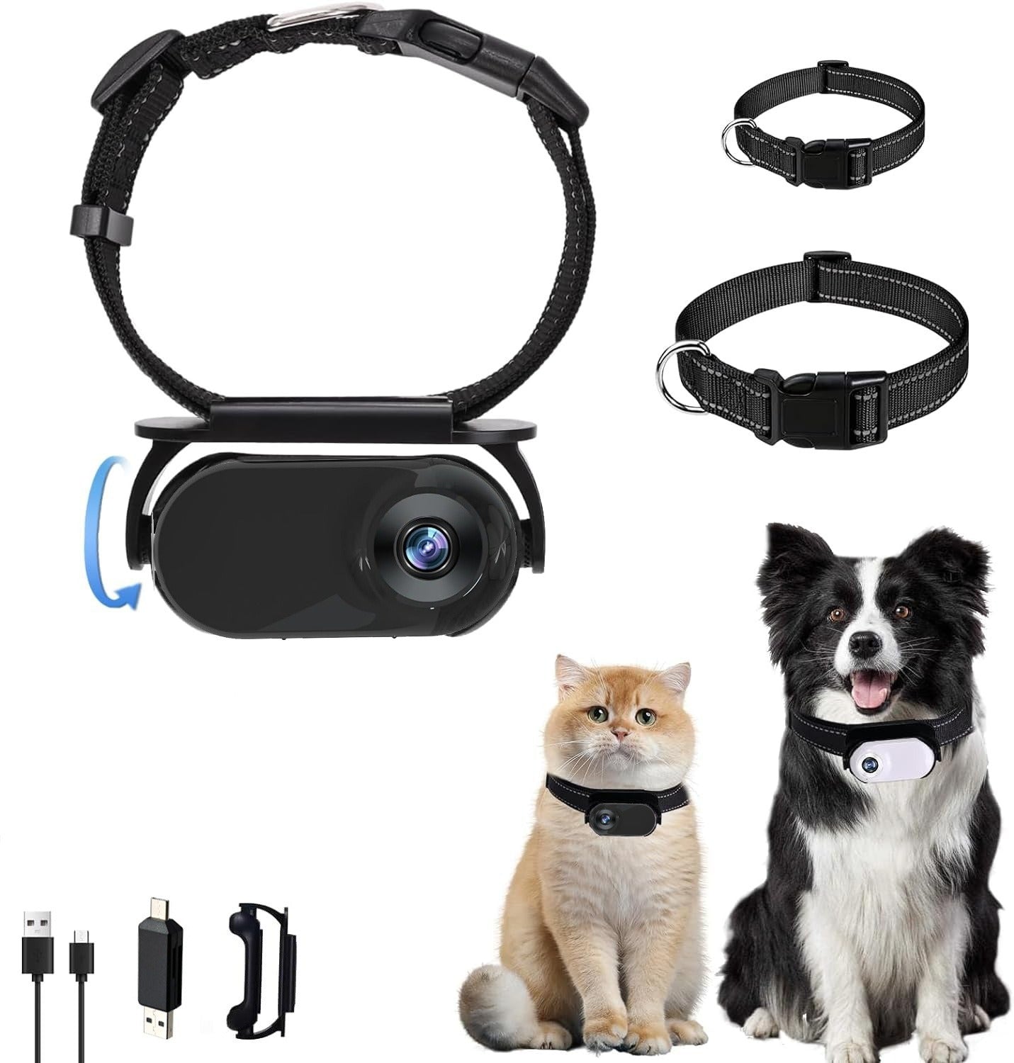 Pet HD Mini Camera Magnetic Collar