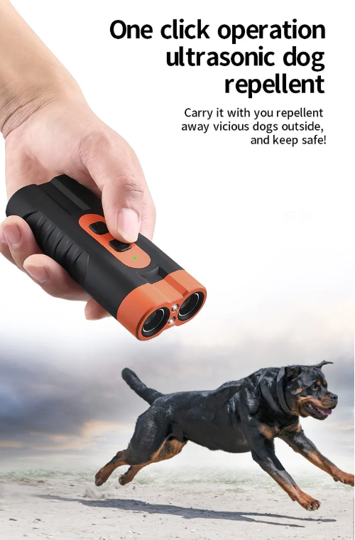 Dual-Head Ultrasonic Dog Bark Stopper & Training Torch