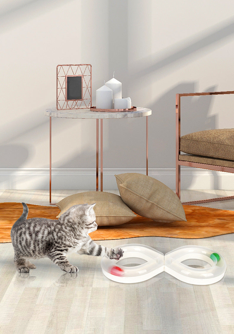HOOPET Cat Toy Set with Spinning Wheel and Teaser