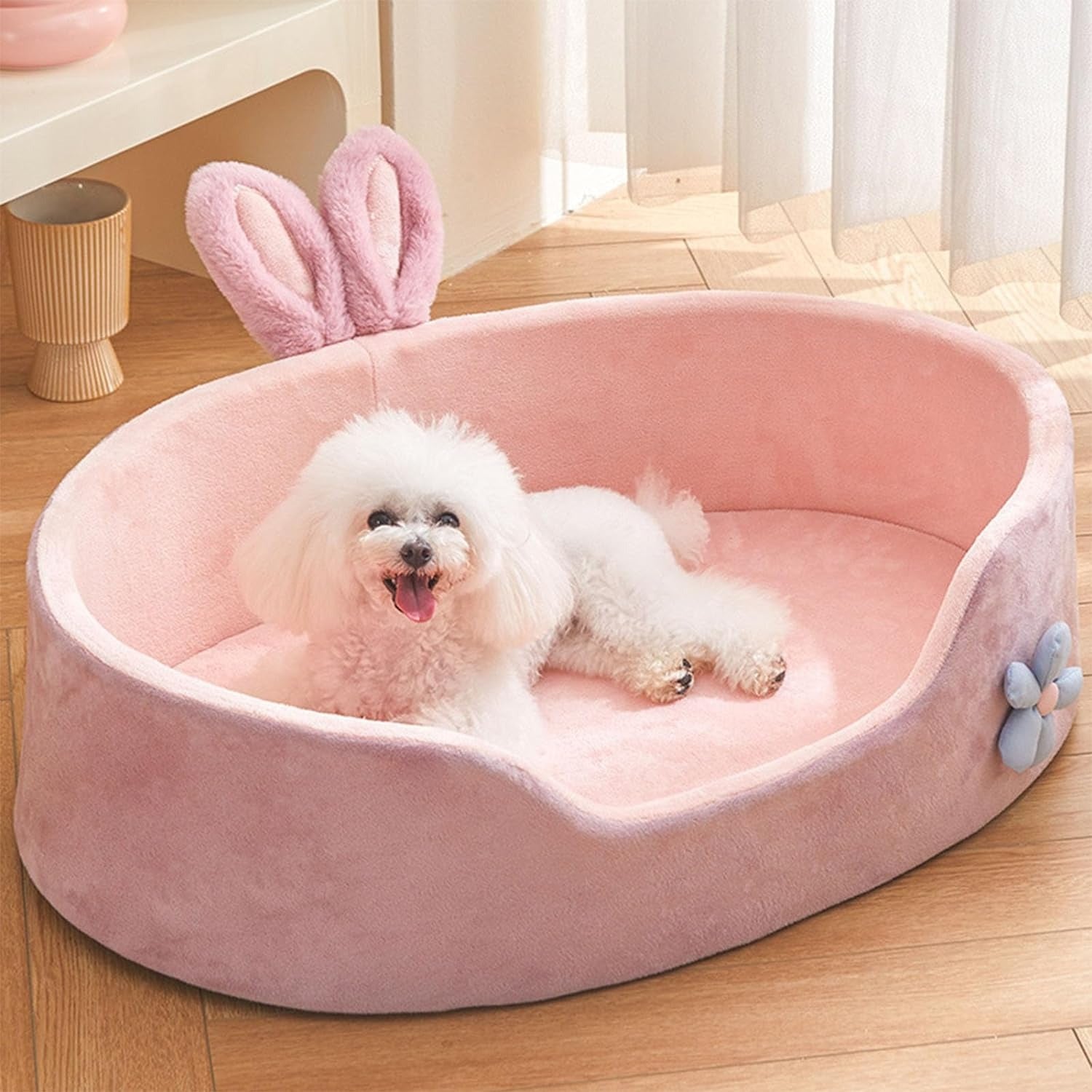Princess Pink Pet Bed Detachable Washable