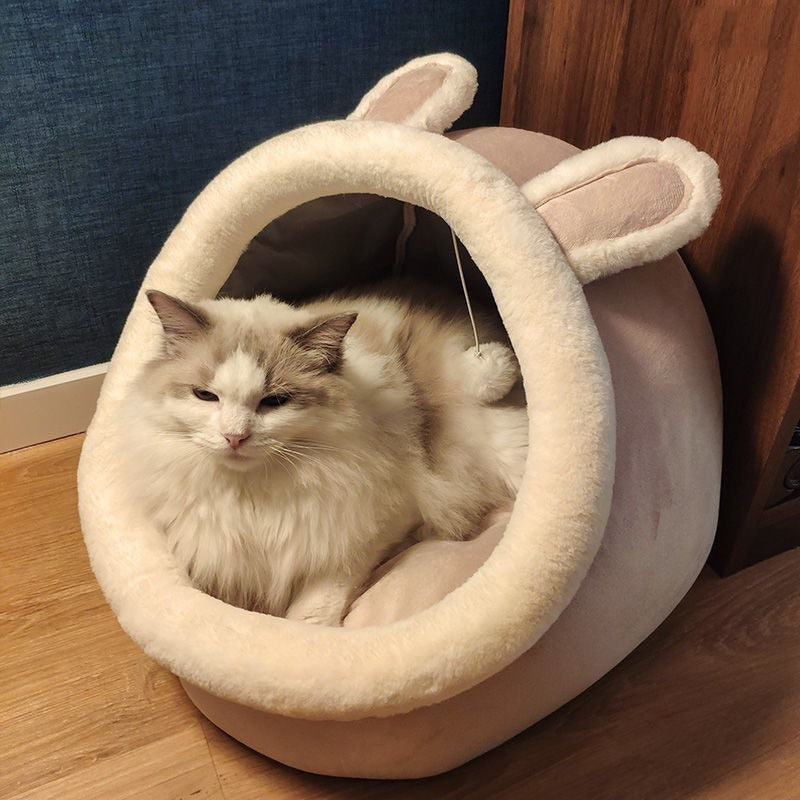Semi-Enclosed Removable Washable Cat House