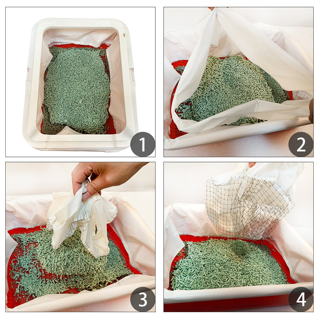 Large Disposable Cat Litter Bags - 10 Pack