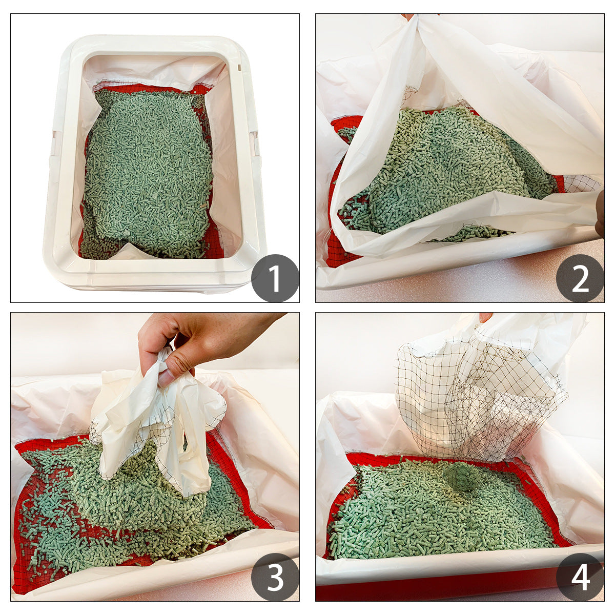 Large Disposable Cat Litter Bags - 10 Pack