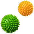 AppleRound Spiky Massage Balls 7.5 cm & 9 cm Combo Pack Stress Reflexology Muscle Therapy Tension Relief Porcupine Sensory Ball Set (2 Count)