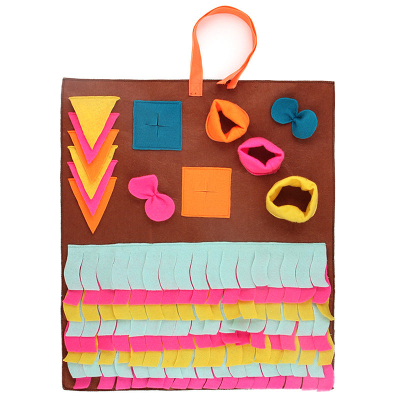 Colorful Pet Training Blanket with Removable Puzzle Mat