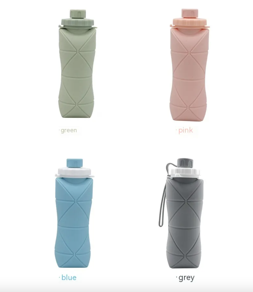 Collapsible Silicone Sports Water Bottle