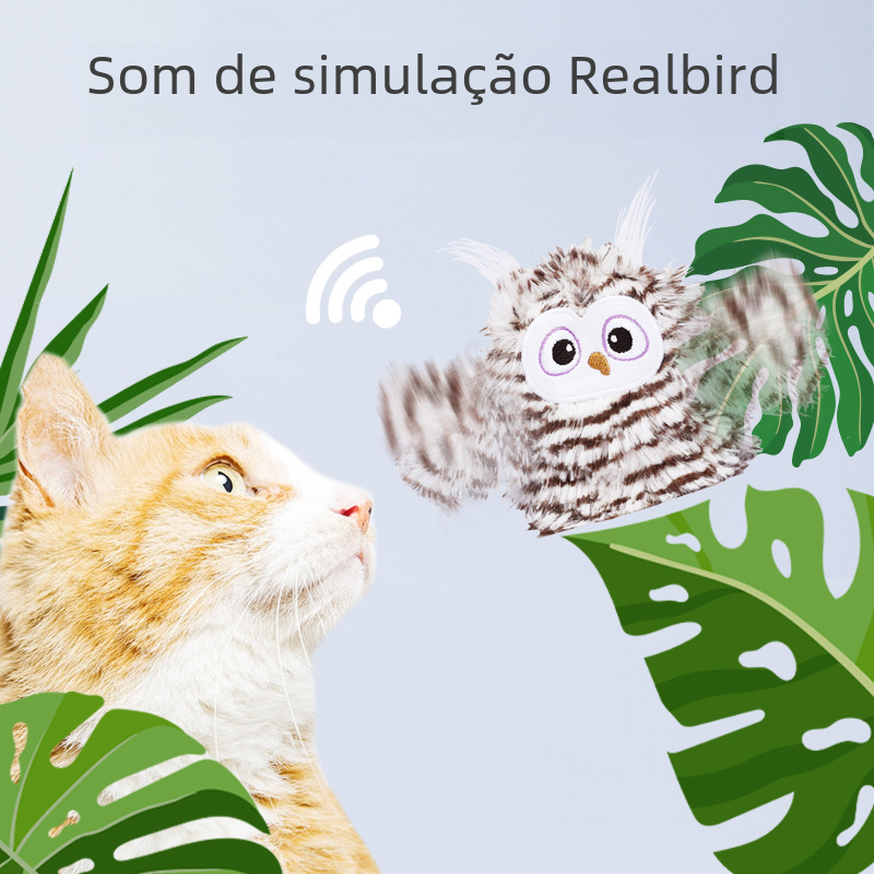 Smart Electric Cat Toy with Realistic Bird Design