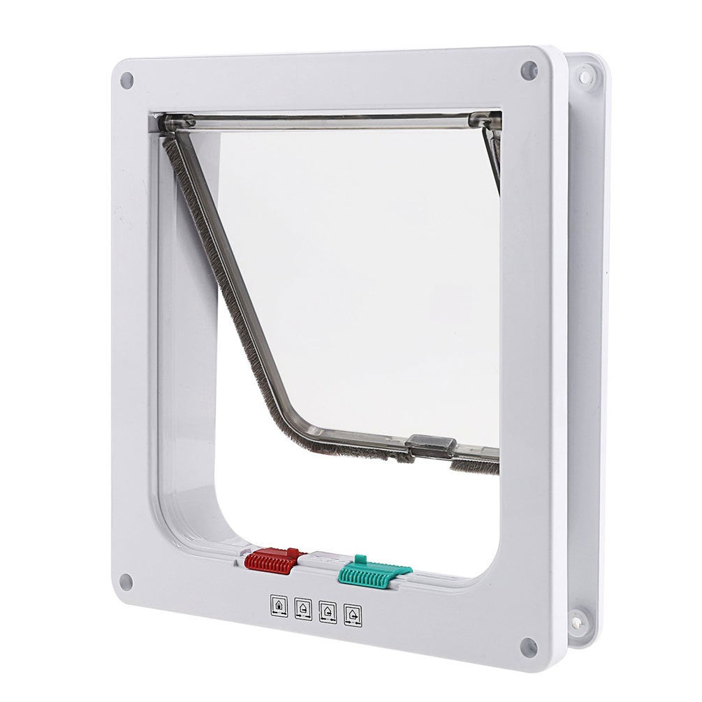 4-Way Lockable Pet Door Flap, ABS Plastic