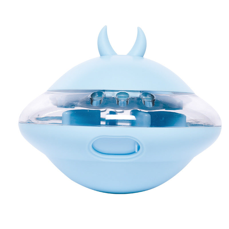 Rubber Flying Saucer Leaking Ball Toy for Pets