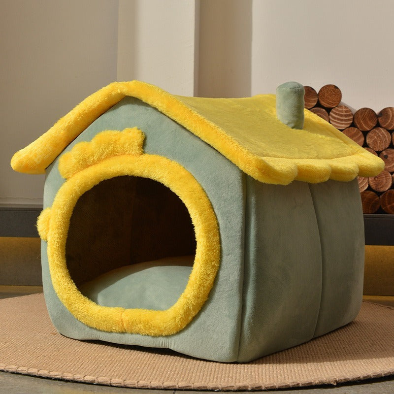 Warm Enclosed Pet Bed Kennel