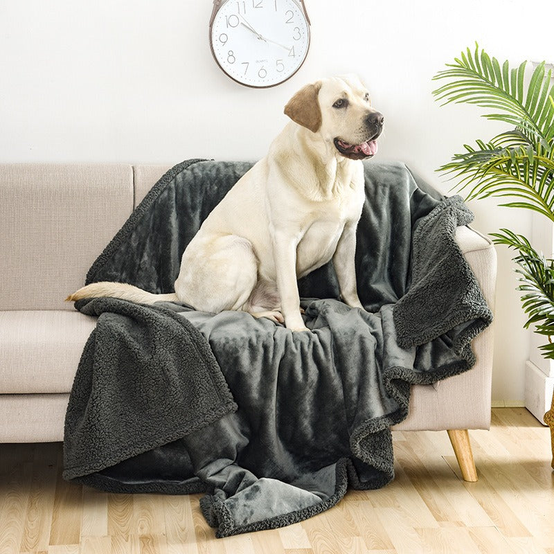 Sherpa Flannel Waterproof Pet Blanket