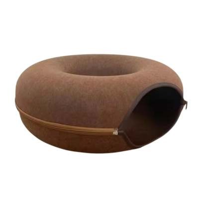 Donut Cat Felt Tunnel Bed