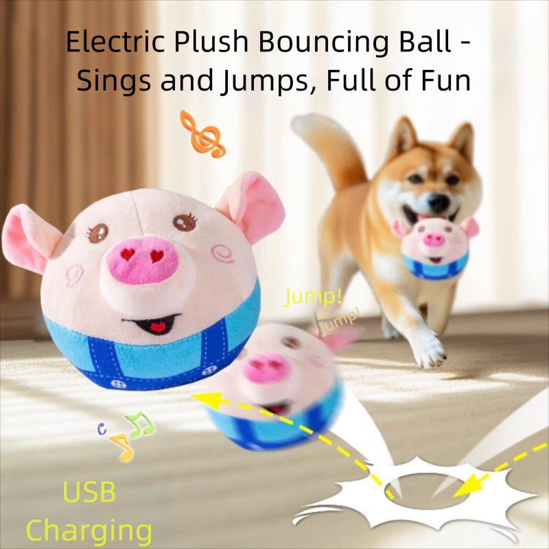 Jumping Electric Dog Piglet Plush Toy
