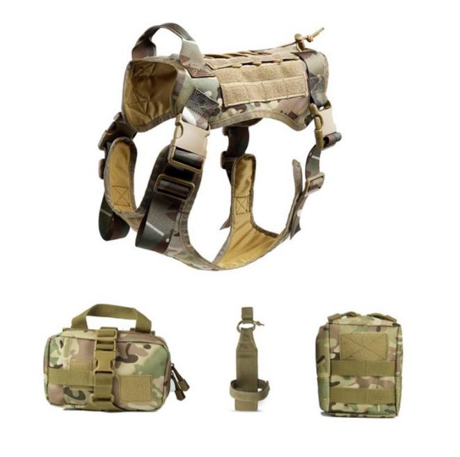 Tactical Dog Vest with Rope Rescue Accessory Kit
