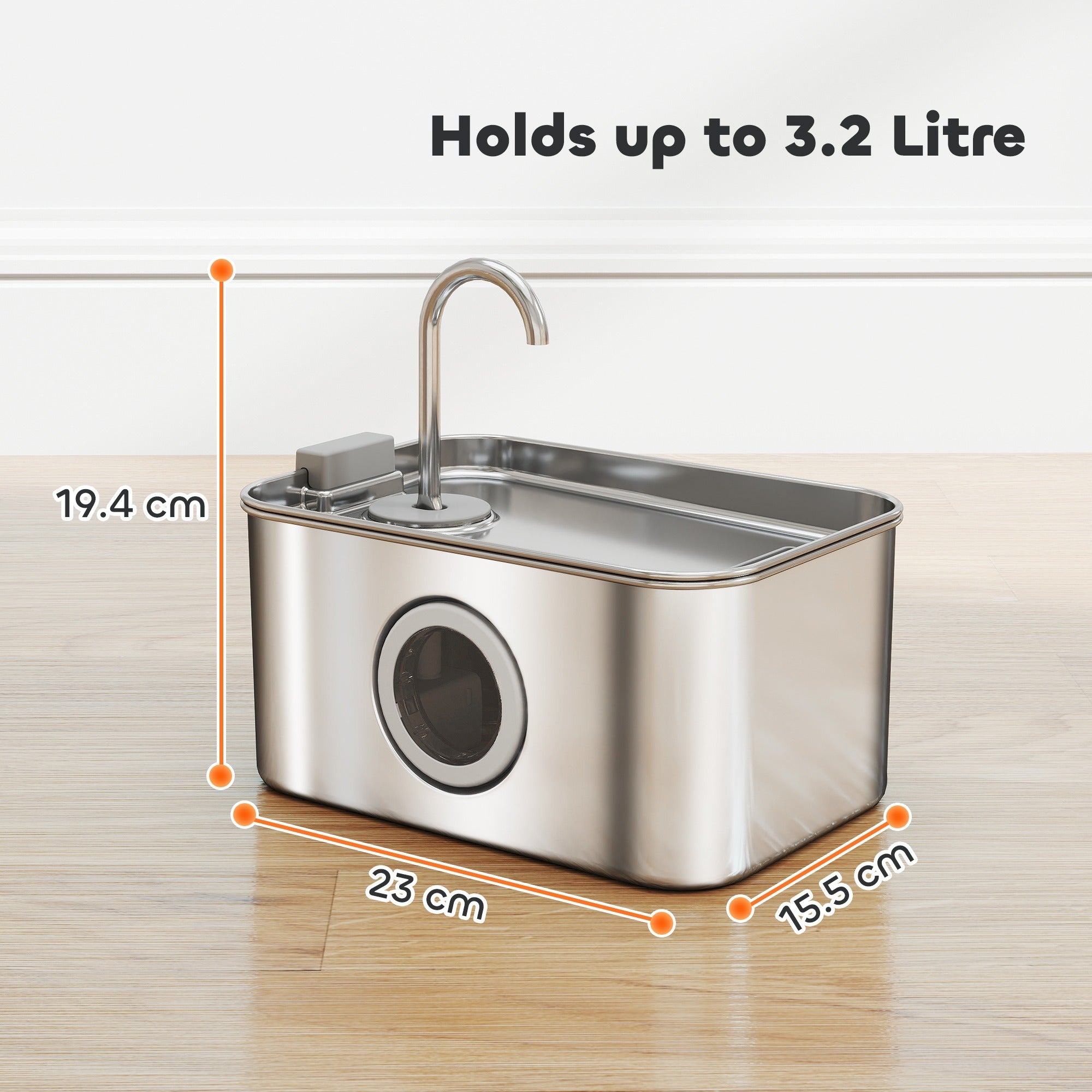 Stainless Steel Cat Water Fountain