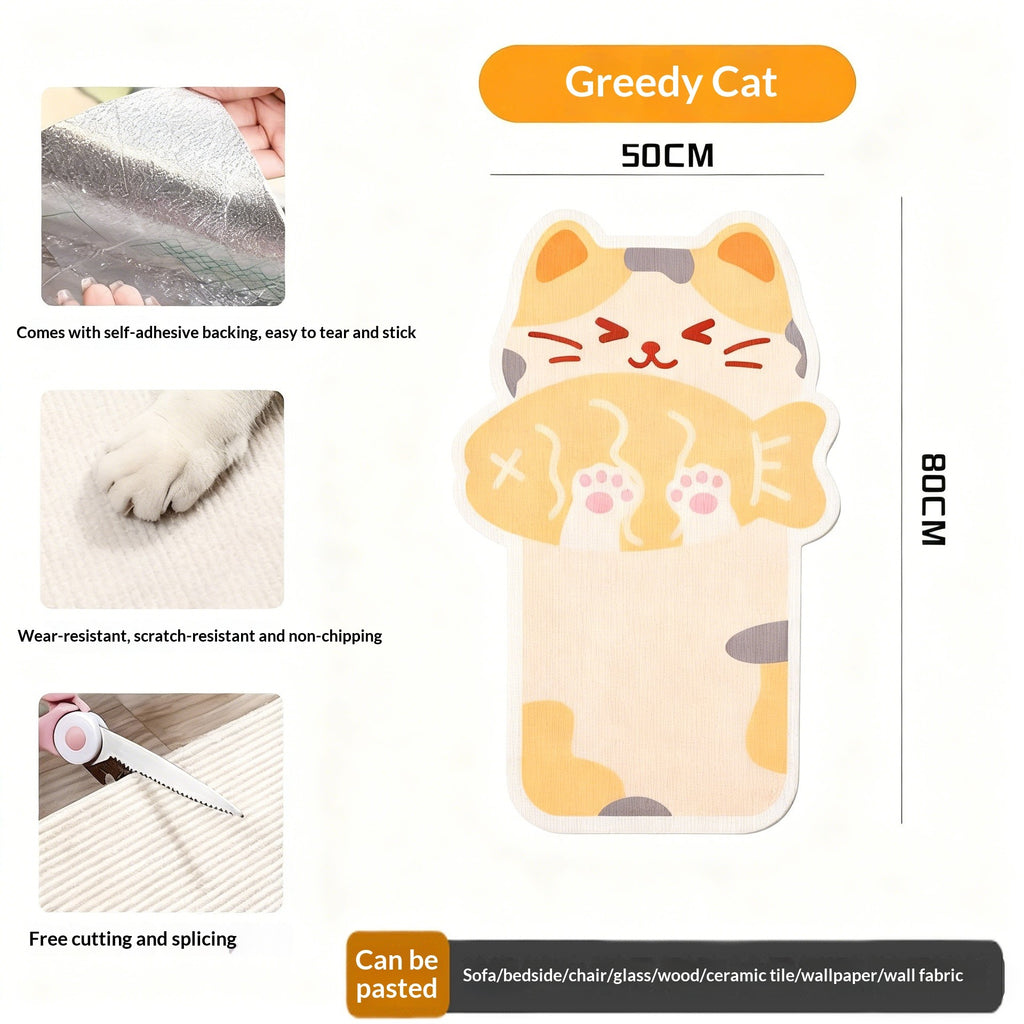 Wear-Resistant Cartoon Wall-Mounted Cat Scratch Pad
