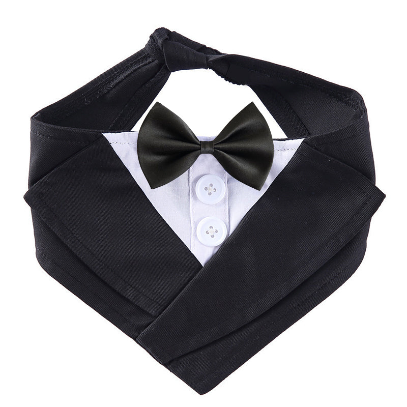 Dog Gentleman Suit with Bow Tie and Bib Towel