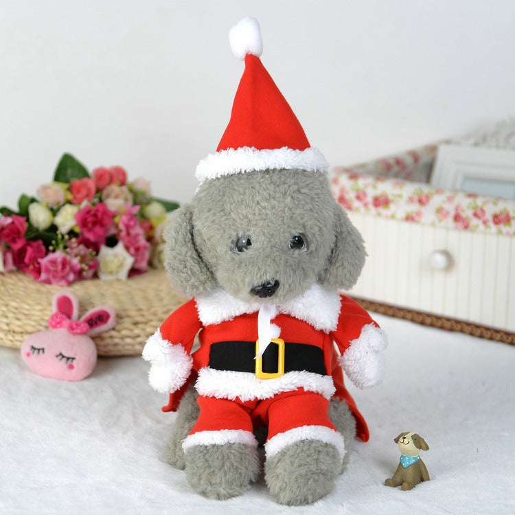 Pet Christmas Santa Claus Costume for Dogs and Cats