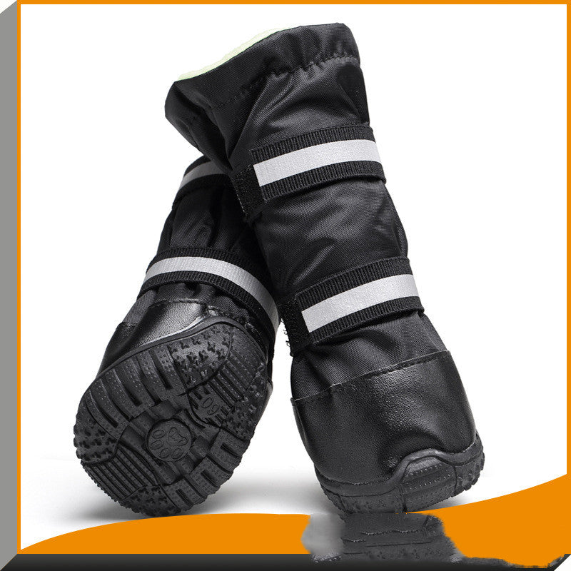 Waterproof Snow Pet Shoes for Big Dogs - Camel Color