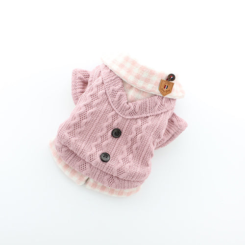2020 Fall Winter Pet Dog Clothes - Plaid Design
