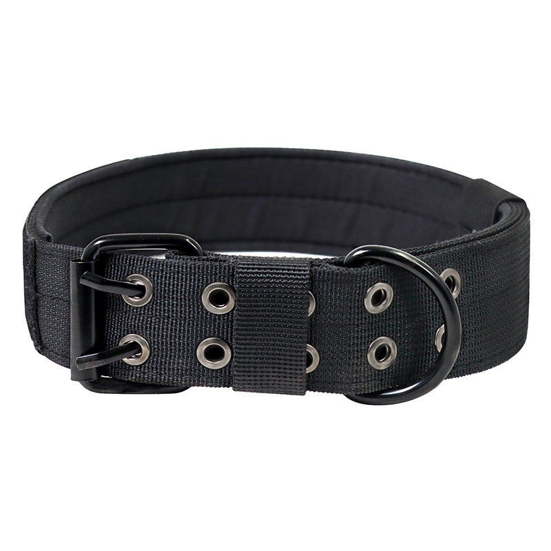 OneTigris Adjustable Military Dog Collar with Metal D-Ring