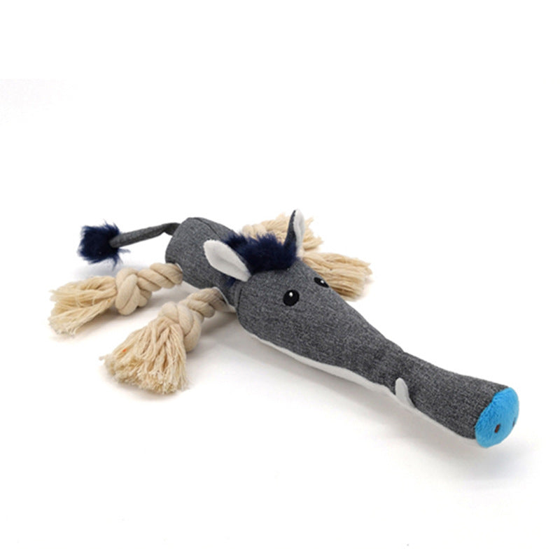 Cotton Rope Knot Dog Chew Toy for Molar Health