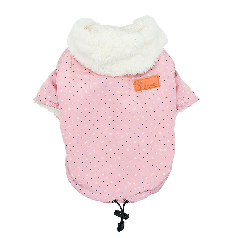 Padded Hooded Dog Coat for Warmth and Comfort
