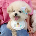 Cute Bear Embroidery Small Bib Towel