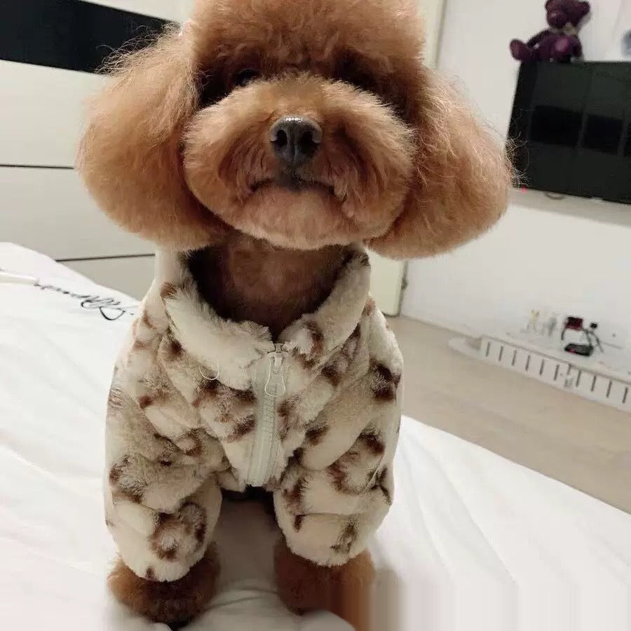 Autumn Winter Smoked Fur Dog Coat