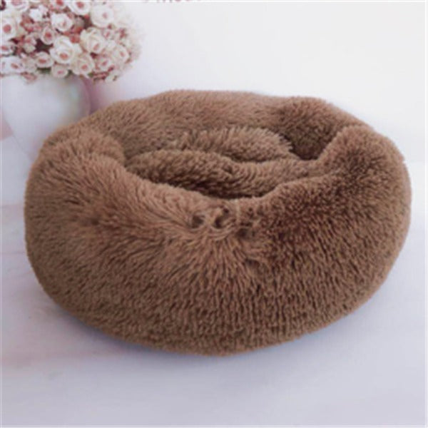 Round Plush Cat and Dog Bed
