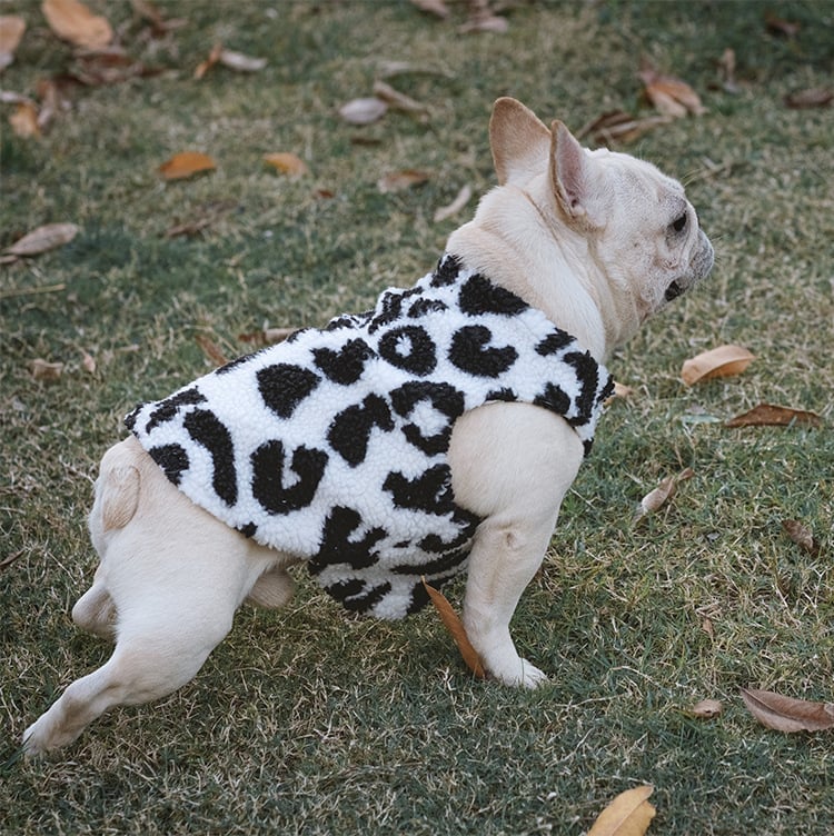 Thickened Cashmere Leopard Print Cow Vest
