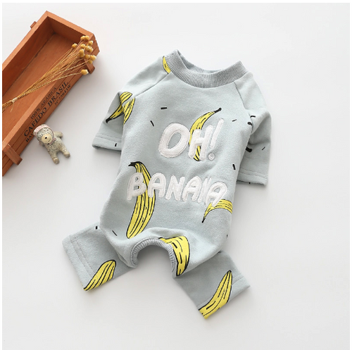 Bananinha Dog Jumpsuit | Cotton Stretch Fabric (1 Piece)
