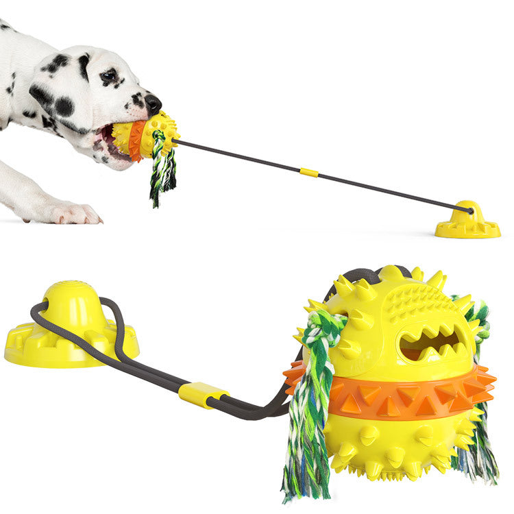 Durable Dog Toy with Biting Resistant Sucker