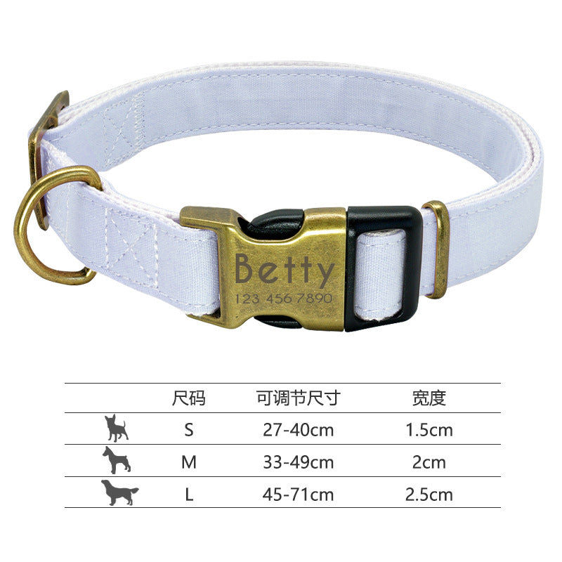 Reflective Dog Collar with Engraving for Pets
