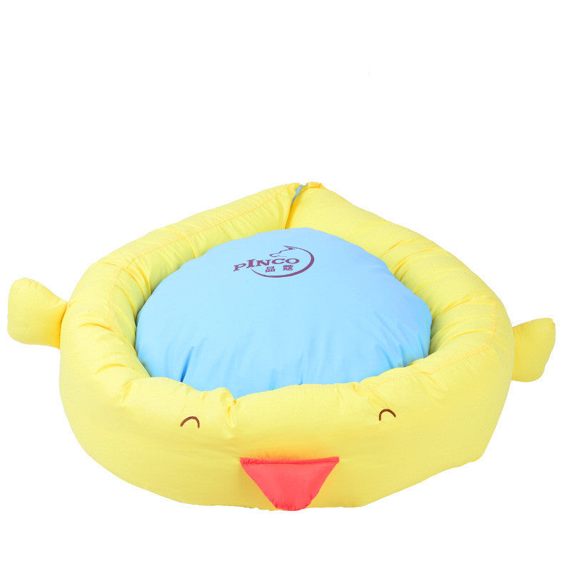 PINCO Teddy Dog Cat Bed - Washable Cartoon Design