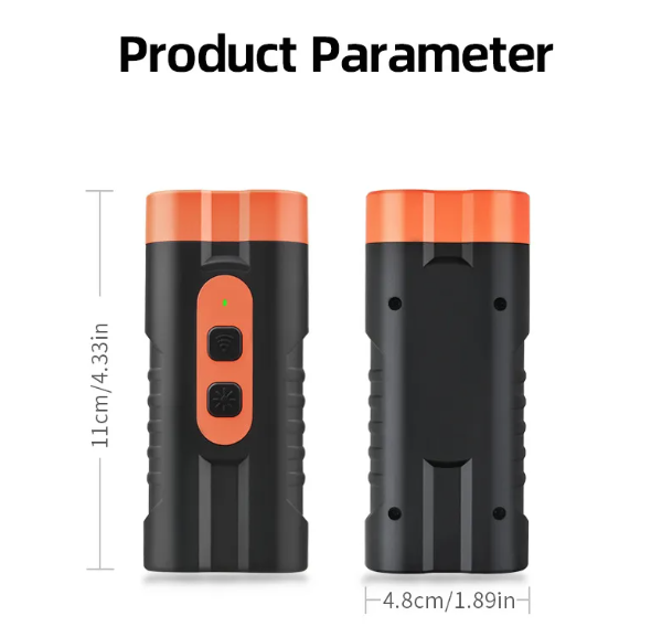 Dual-Head Ultrasonic Dog Bark Stopper & Training Torch