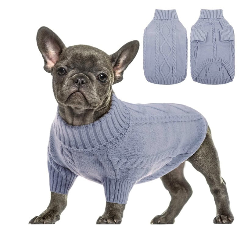 Dog Turtleneck Knitted Sweater