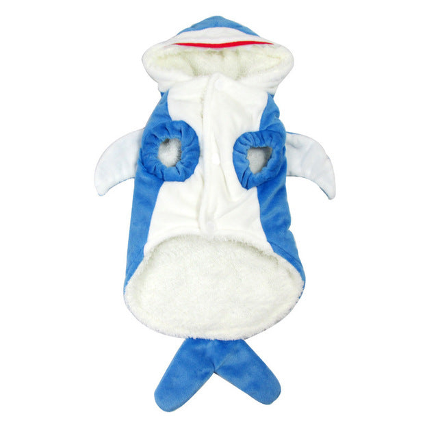3D Shark Transformation Dog Outfit