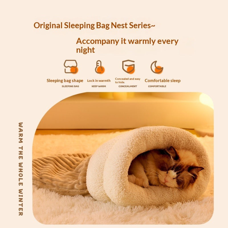 Warm Cat Sleeping Bag Bed
