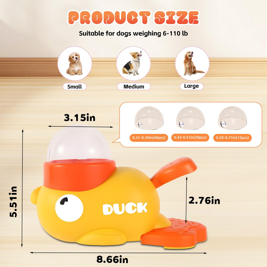 Duck Shape Interactive Dog Treat Dispenser