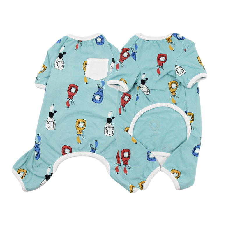 Cute Cotton Pajamas for Dogs - Autumn and Winter Wear