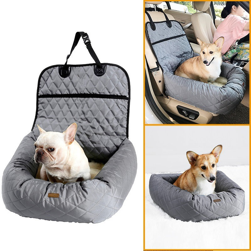 2-in-1 Foldable Dog Car Seat and Pet Bed