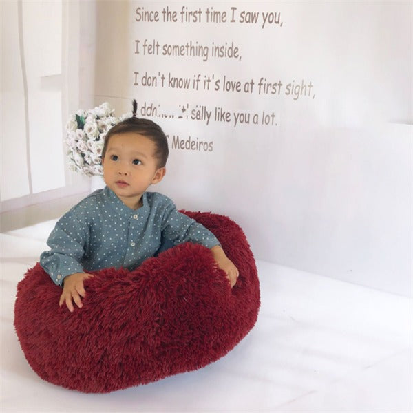 Round Plush Cat & Dog Bed