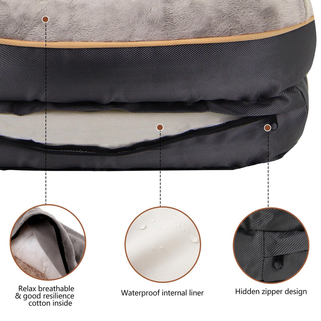 Two-Tone Four-Sided Pet Sofa Bed