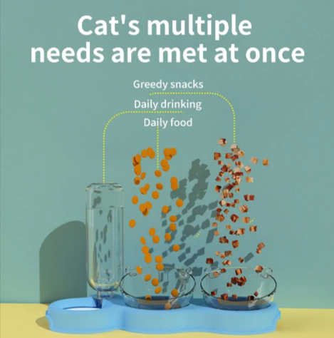 Automatic Cat Bowl with Water Dispenser