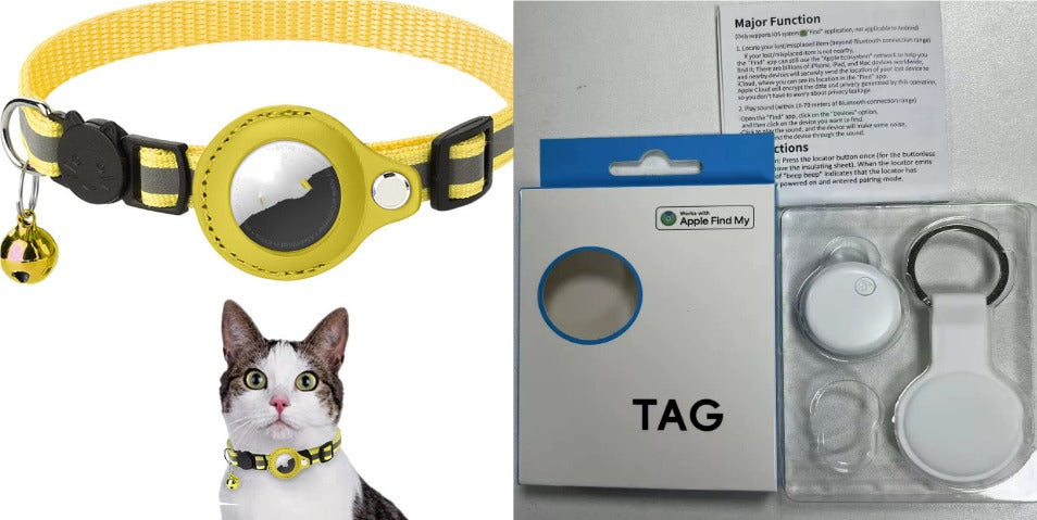 Reflective Waterproof Airtag Pet Collar